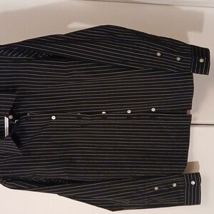 Navy Pinstripe dress shirt